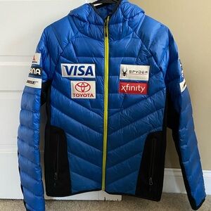 SpyderBlue and Black Puffer Jacket Men’s US ski team size S
